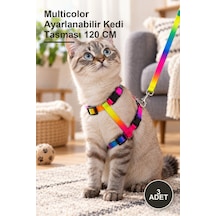 3 Adet Multicolor Ayarlanabilir Kedi Tasması 120 Cm