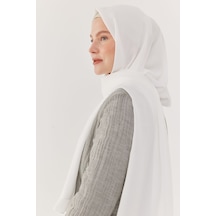 Mirsoy Scarf Jazz Şal - Beyaz Beyaz