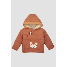 Erkek Bebek Tilki Aplikeli Kiremit Şişme Mont 5981644 2421BB21004