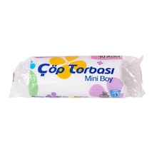 Beyaz Mini Küçük Boy 40x50 Cm. 30 Litre Çöp Torbası Poşeti - 40 Adetlik 1 Rulo