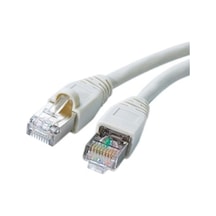 Cat610bf 10 Metre Beyaz Cat6 Rj45 Lan Kablosu Uçları Hazır Takılı 100/1000 Mbps Bilgisayar Modem İnternet Ethernet Kablosu Beyaz, 10 Metre