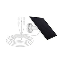 Besthome1 Beyaz 5w Güneş Paneli Şarj Cihazı Mikro Usb, Ip65 Su Geçirmez, 360 Dönümlü, 305m Kablo