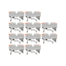 Vkemall Pct-211 Raylı Yaylı Kablolu Bağlantı Blokları 10 Adet - 0.08-4.0mm² Torksuz Hızlı Bağlantı, Ateş Direnci, Dağıtım Şase Ve Kontrol Kabineleri İçin