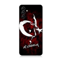 Samsung Galaxy M34 Uyumlu Bayrak Ve Atatürk İmza Desenli Silikon Kılıf
