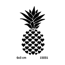 Airbrush Tattoo Kalpli Ananas Yapışkanlı Stencil Süsleme Ve Boyama Kalıbı
