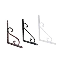 Beşel Ba341 Beyaz Ferforje 11,5x15,5 Cm Raf Altı 4 Adet Beyaz