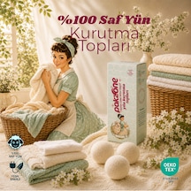 Pakzone %100 Saf Yün Çamaşır Kurutma Topları Doğal Yumuşatıcı Kurutma Makinesi İçin 3 Adet