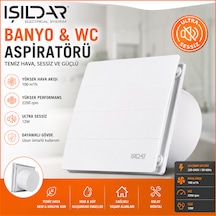 Işıldar Ø100 Mm Banyo & Wc Aspiratörü Ultra Sessiz 100 M³/h Güçlü Hava Çekiş Fanı