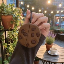 Samsung  Uyumlu - Galaxy Buds 3 Pro Kılıf Karakter Figürlü Kurabiye Koyu Kahverengi, 87005677