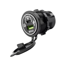 Ic-266c-5 Usb3.0 + Type-c Pano Tipi Çakmaklık Soketi 12-24v
