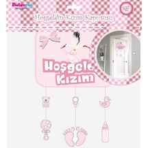 Hoşgeldin Kızım Kapı Süsü Karton