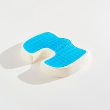 Coxygel Serinleten Visco Oturma Minderi Jelli Ortopedik Coccyx Kuyruk Sokumu Minderi 45x34x7cm Gri