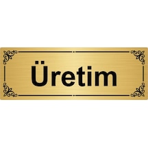 Üretim 7x20cm Altın Renk Metal Yönlendirme Levhası