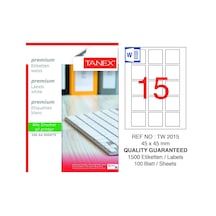 Tanex Tw-2015 45x45mm 100 Lü Lazer Etiket