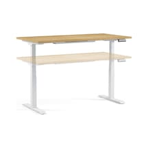 Regula Desk 3p - Elektrikli Yükseklik Ayarlı Çalışma Masası, Çift Motorlu, Bluetooth Kontrollü, 60-125 Cm Ayar Aralığı, 125 Kg Taşıma Kapasiteli, 3 Hafızalı Beyaz Ayak - Antrasit Tabla, 160x80 Çok Renkli