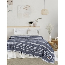 Şaheser Home Collection Yatak Örtüsü Seti Sera Lacivert Çok Renkli