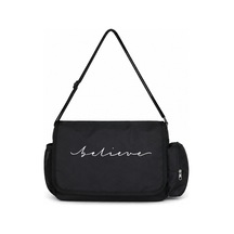 Sevbano Believe Baskılı Unisex Okul, Spor, Ofis Çok Amaçlı Postacı Çantas Siyah