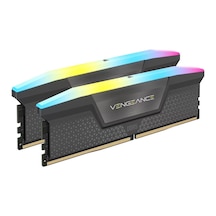 Corsaır 64gb 2x32gb Vengeance Siyah Rgb Ddr5 6000mhz Cl38 1.35v Xmp Pc Ram