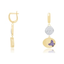 Diamond Line - Gülaylar 14 Ayar Altın Kelebek Figürlü Küpe