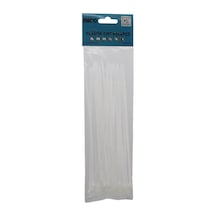 25pcs Beyaz 3.6x200mm Plastik Cırt Kelepçe Bx40