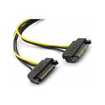 4327 2x Sata To 8 Pin 6+2 Pci-e Express Güç Molex Power Kablosu Çevirici Dönüştürücü