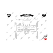 Ford Focus 2004-2012 Torpido Konsol Trim Göğüs Maun Kaplama Set 37 Parça Gümüş