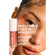 Cream Co. Allık Ruj Göz Farı Glow Tint Warm Peach, Nemlendirici Makyaj, 503 Şeftali, Hyaluronik Asit Peptit 0