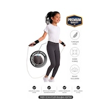 Erdem Kıds Kız Çocuk / Kadın Cepli Yüksek Bel, Günlük, Koşu, Yürüyüş, Yoga, Spor, Atletik, Egzersiz, Fitness Tayt Füme Füme