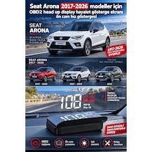 Seat Arona 2017-2026 Modeller İçin Obd2 Head Up Display Hayalet Gösterge Ekranı Ön Cam Hız Göstergesi
