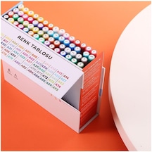 60 Lı Brush Pen Çift Taraf Marker Kalem Seti Bullet Jurnal Mandala Eskiz Boyama Seti