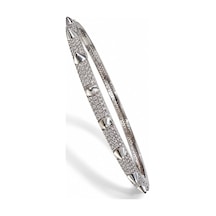 Les Petites Mains Konik Detaylı Zirkon Taşlı Silver Bilezik Gümüş