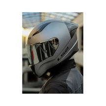 Rapıd 2 Race Mat Tıtanıum Kask Gir Camlı + Spoiler Mat Titanium