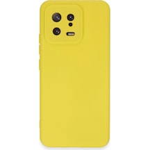 Muratech Newface Xiaomi Mi 13 Kılıf Nano İçi Kadife Silikon - Sarı
