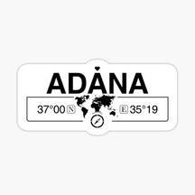 Adana Gps Harita Sticker Oto Araba Yapıştırma 17Cm