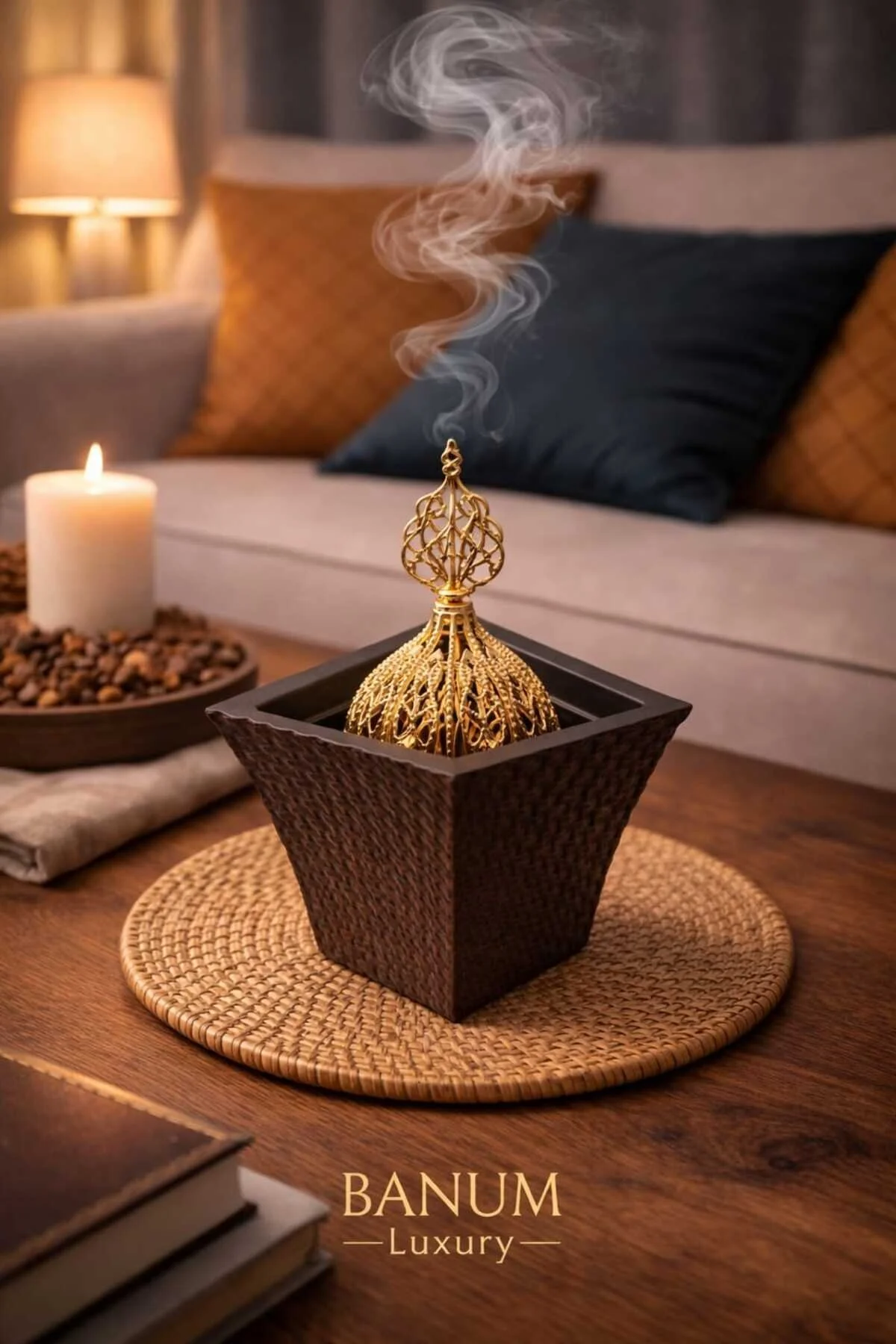 Banum Luxury Modern Ve Şık Tütsülük Kahverengi