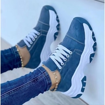 Kanvas Casual Kadın Spor Ayakkabı-mavi