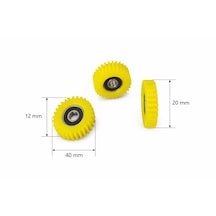 Fat Bike Plastik Dişli Rulmanlı 3 Lü Set 30 T Açık Sarı