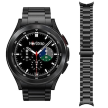Samsung Galaxy Watch 4 Kordon 40-42-44-46 Mm Metal Tam Uyumlu Pim-Siyah