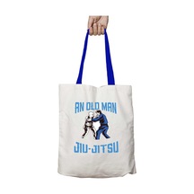 Art Hediye Mavi Kulplu Jiu Jitsu Modern Yıkanabilir Omuz Çanta Çok Renkli