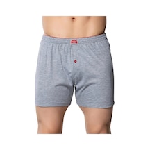 6'lı Erkek Havlu Bel Rahat Kesim Pamuk Boxer-gümüş 4020 Gri