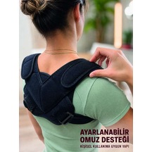 Klavikula Bandajı Köprücük Kemiği Destekli Dik Duruş Aparatı Ayarlanabilir Sırt Desteği