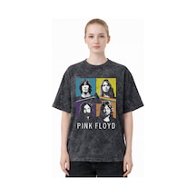 Sevbano Efsane Pink Floyd Müzik Grubu Baskılı Unisex Oversize Eskitme Yık Siyah