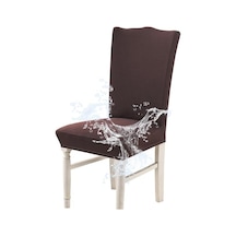 Jms Omıya Koyu Kahverengi Slipcover Su Geçirmez Anti-kirli Koltuk Sandalye Kılıfı Spandex Mutfak Örtüsü