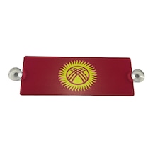Kırgızıstan Tır Kamyon Ön Cam Süsü Bayrak Mdf Kırmızı