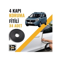 Dacia Dokker Kapı Koruma Fitili-4 Kapı-siyah-bm2195