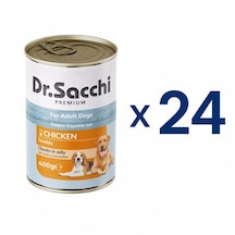 Dr. Sacchi Delicious Tavuklu Köpek Konservesi 400 Gr 24 Adet