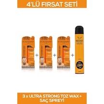 Fontenay Saç Şekillendirici Pudra Toz Wax Ultra Strong Turuncu X3 +  Saç Spreyi 400ml 4'Lü Set 3