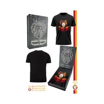 Galatasaray Lisanslı We Are Gala T-shirt Kişiye Özel Ahşap Kutulu Siyah