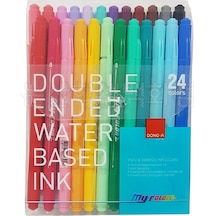 Donga My Color 24 Renk 2 Çift Taraflı Keçeli Kalem