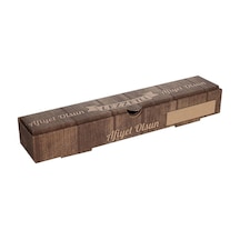 Ahşap Baskılı Küçük Dürüm Kutusu 33 x 6.5 x 4.5 CM  300 Adet